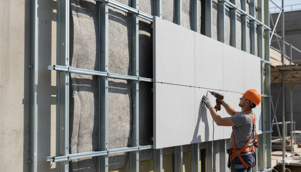 Монтаж на фасад